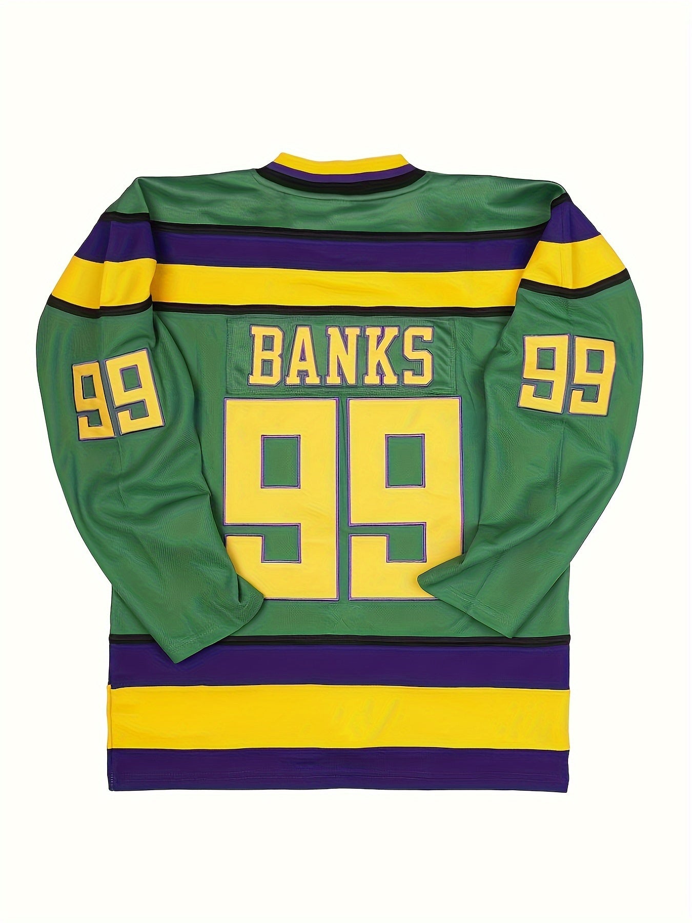 Men's Ice Hockey Jersey 99 Green Retro Classic Embroidery Stitched Sweatshirt