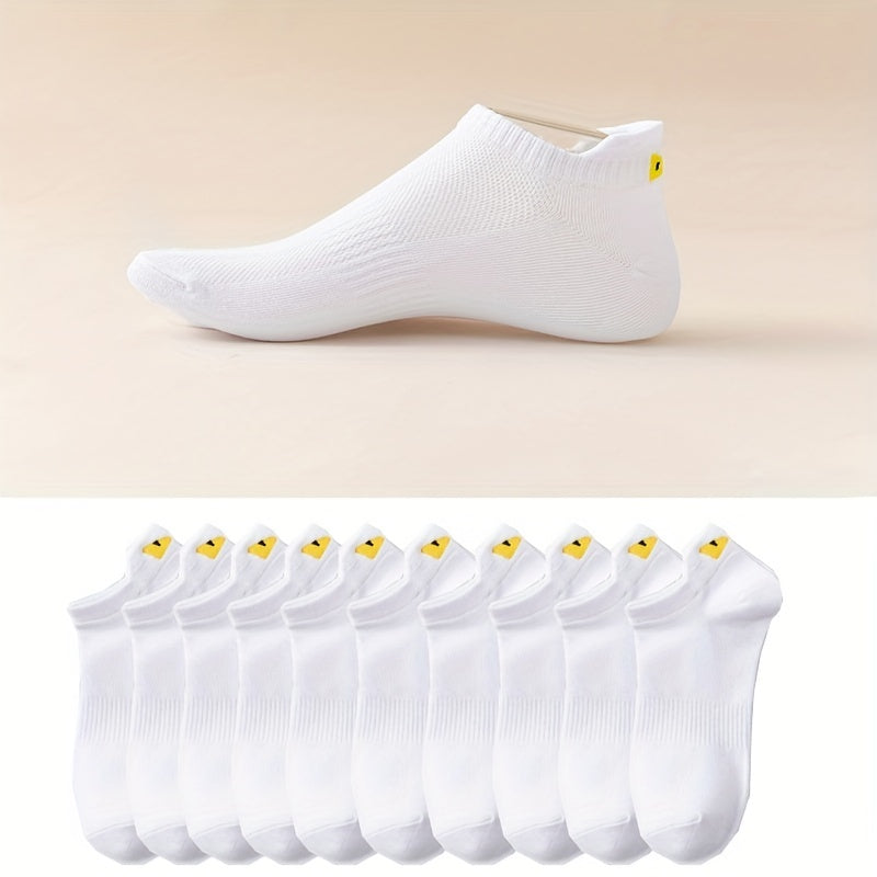 10 Pairs Teenager Short Ankle Socks With Monster Grips