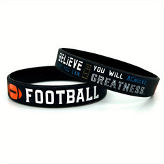 Rugby Football Believe You Can Silicone Wristband