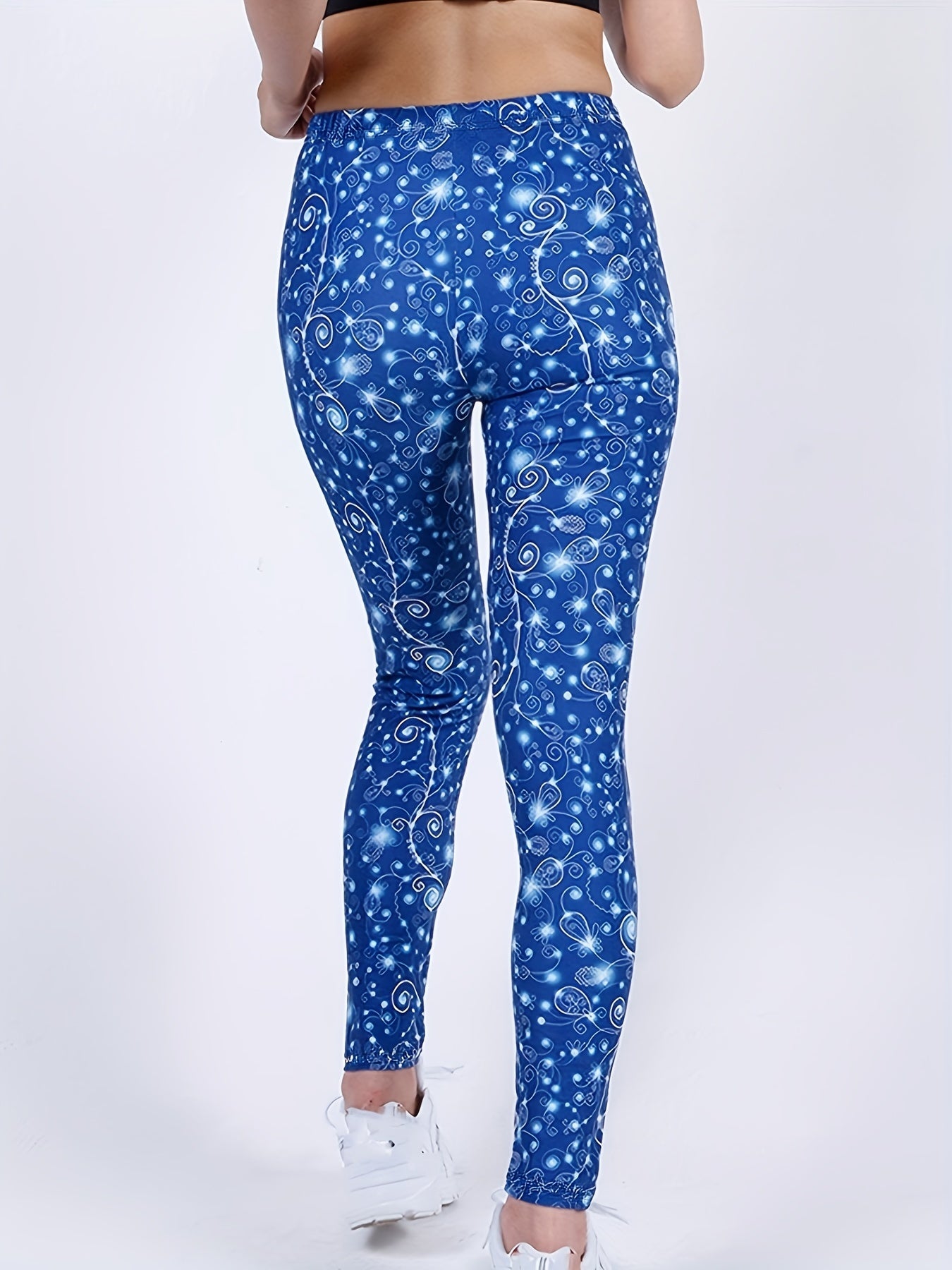 Feather Pattern Yoga Leggings for Women
