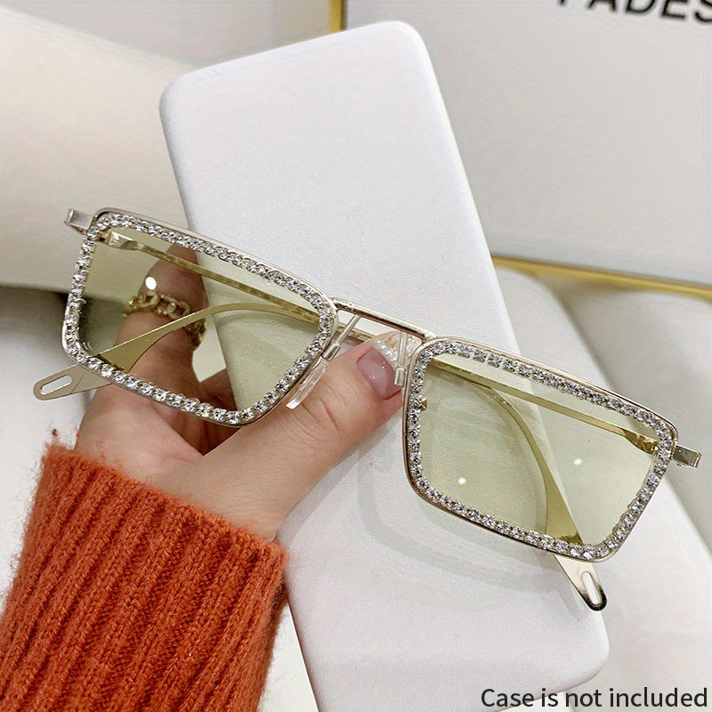 Sparkling Crystal Glasses Transition Sunglasses