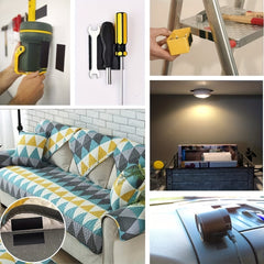 30pcs 1.98x10.16cm Hook and Loop Tape Self-Adhesive Strips