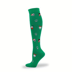 Christmas Pattern Stocking for Running and Yoga Leg Support Socks