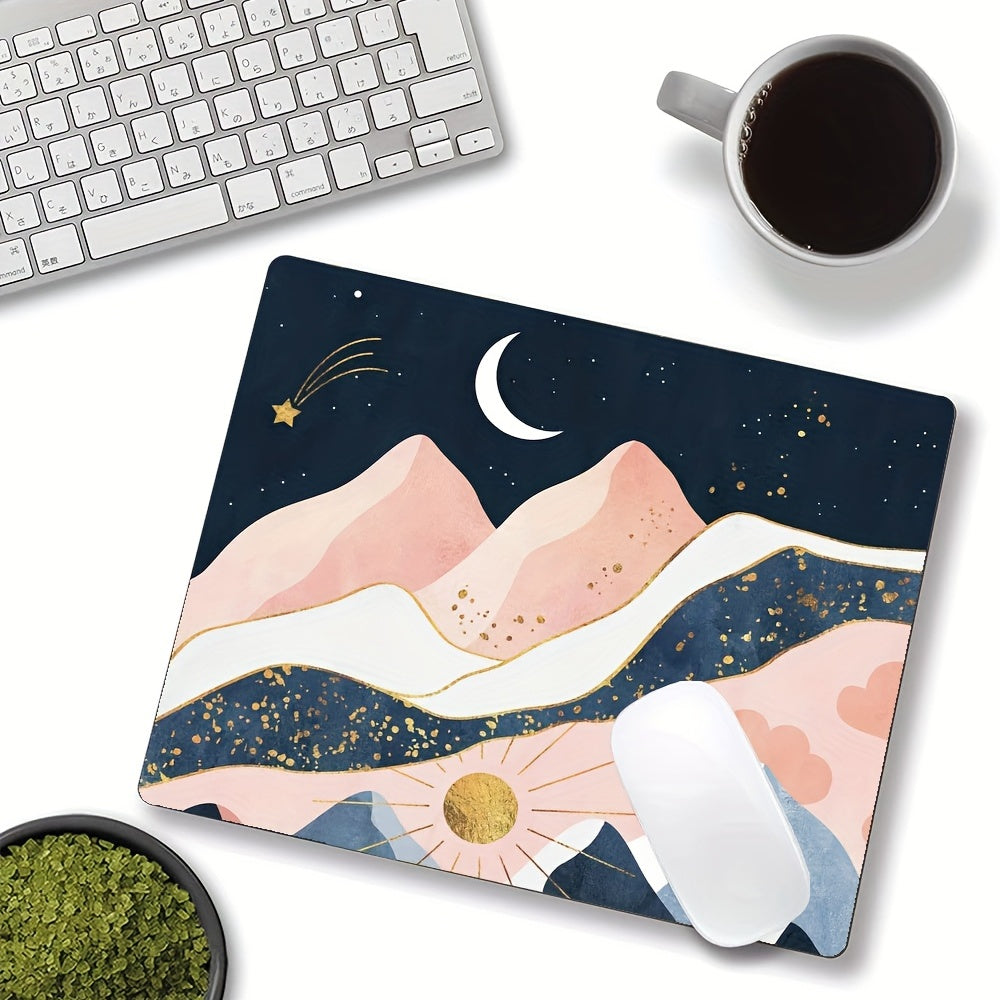 Textured Mouse Mat Non Slip Rubber Base Mousepad 24x13x0.7cm