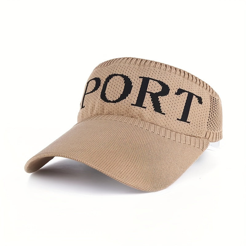 SPORT Knitted Casual Visor Hat Solid Sunscreen Travel Beach Hats