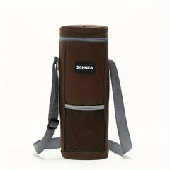 Portable Wine Cooler Bag 1.5L Round Red Aluminum Foil Insulation Bag