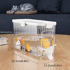 3900ml Transparent Cold Water Jug With Faucet, Large Capacity Beverage Bucket
