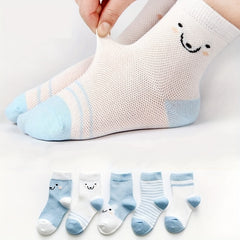 Girls Cartoon Bear Pattern Socks Casual Sport Socks Kids Breathable