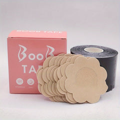 Waterproof Breast Lift Tape & Nipple Pasties Set for Strapless Dresses