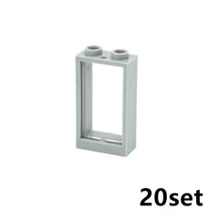 20pcs Building Blocks Window House Parts Frame 1X2X3 Compatible with 60593 60602