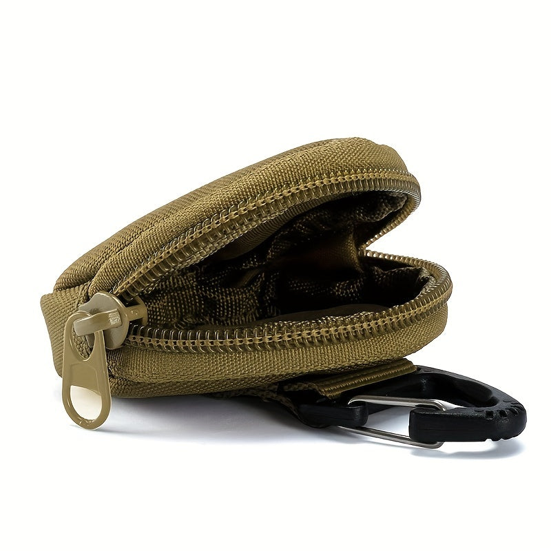 Compact Earphone Storage Bag with Zipper and Buckle