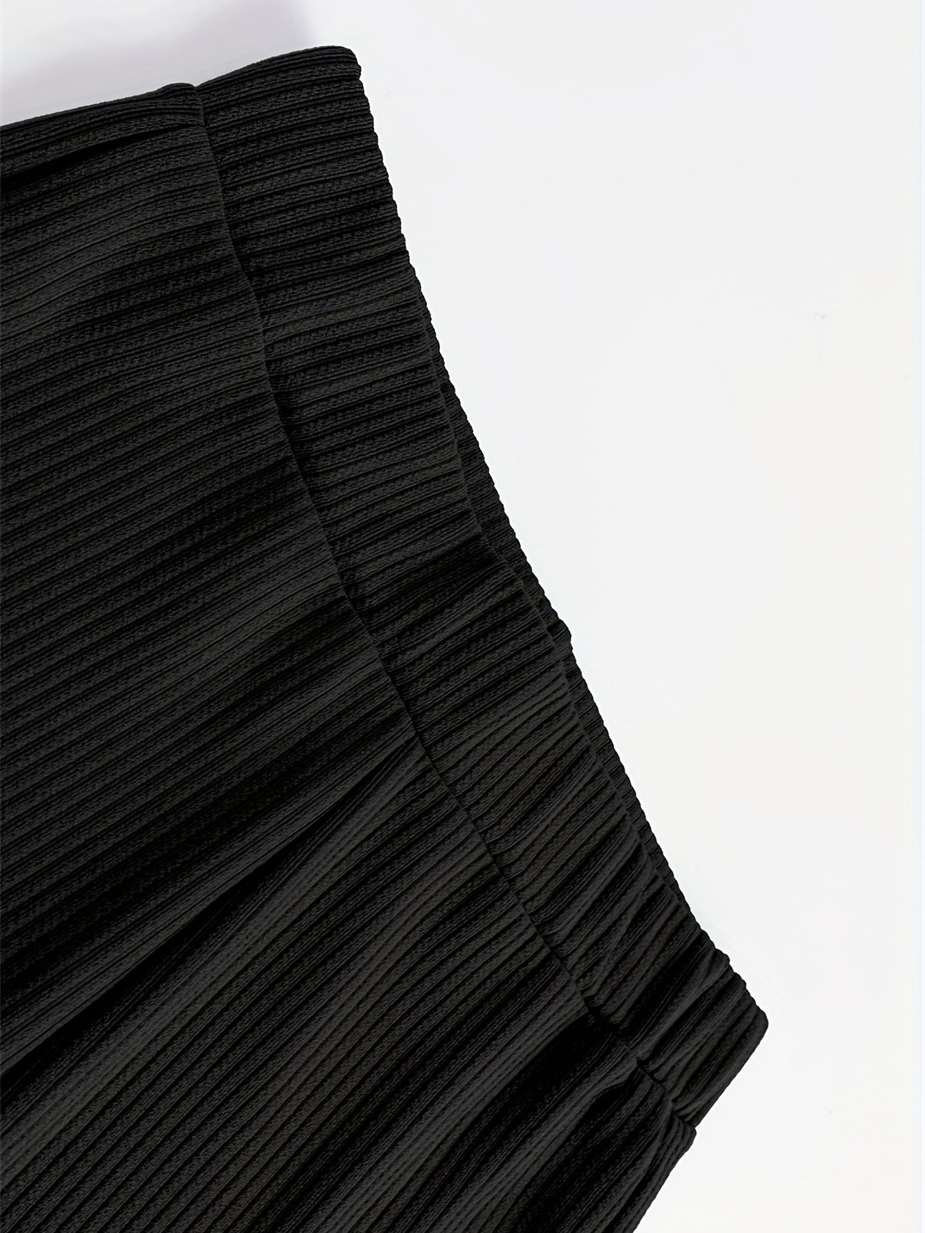 Ribbed Flared Pants Casual Women's Clothing