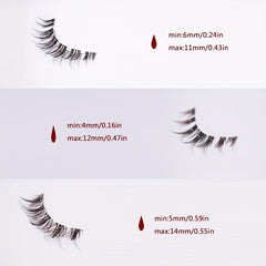 5 Pairs Brown Natural Spiky Cross False Eyelashes