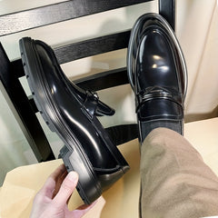 Men's Low Heel Loafer Shoes Non slip Slip On Dress Shoes