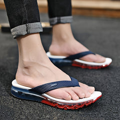 Men Air Cushion Flip Flops Lightweight Soft Non Slip Slippers