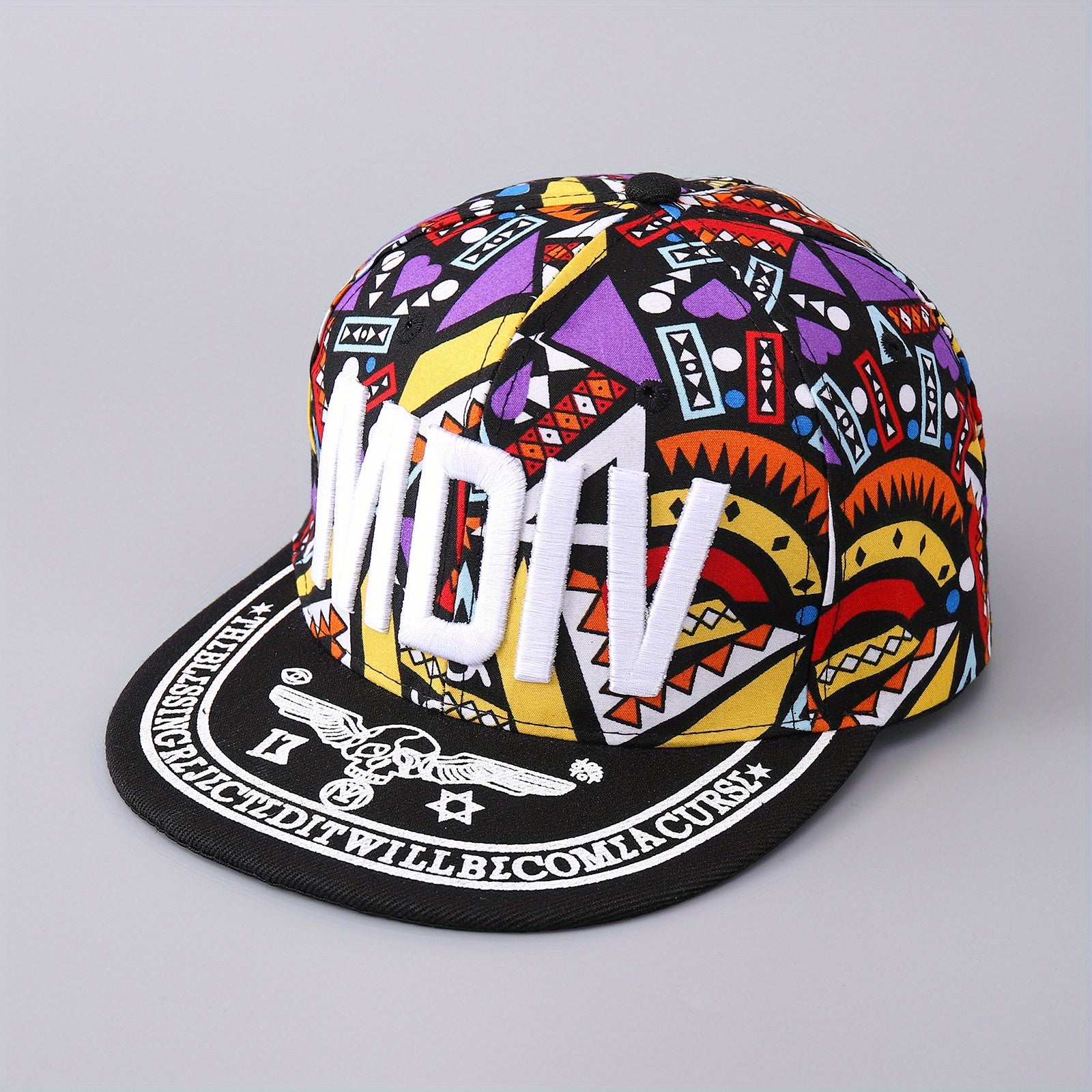 Men's Baseball Cap English Letter Big Brim Hip Hop Hat