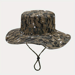 Men's Camo Outdoor Fishing Hat with Sun Protection