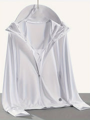 Women's Sunshade Hooded Shirts Drawstring Long Sleeve Cover Up