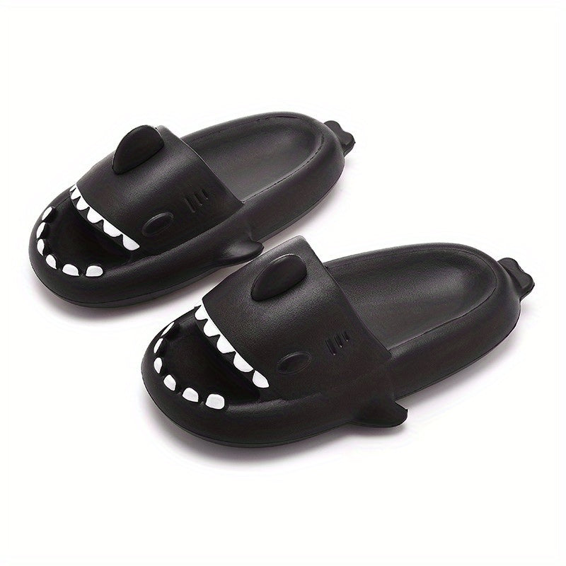 Men's Cartoon Shark Non Slip Platform Slides Comfortable Cloud Slides