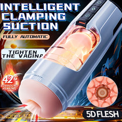 Telescopic Masturbation Cup for Men, Warming Adult Male Masturbator Sex Toy