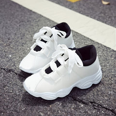 Women's Chunky Sneakers Lace Up Platform Running Shoes