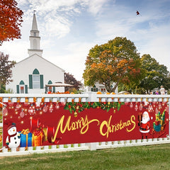 Large Merry Christmas Banner - Outdoor and Indoor Decoration