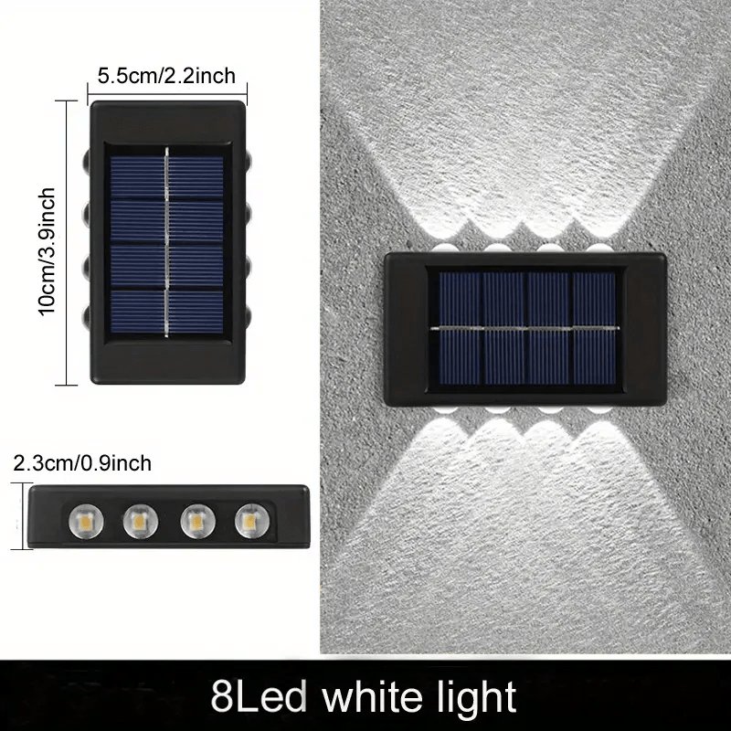 Solar Wall Lamp Outdoor 4 LED Lights Waterproof Luminous Balcony Yard Garden