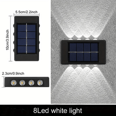 Solar Wall Lamp Outdoor 4 LED Lights Waterproof Luminous Balcony Yard Garden