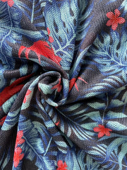 Floral Print Swimsuit Cover Up V Neck Side Split Beach Cover