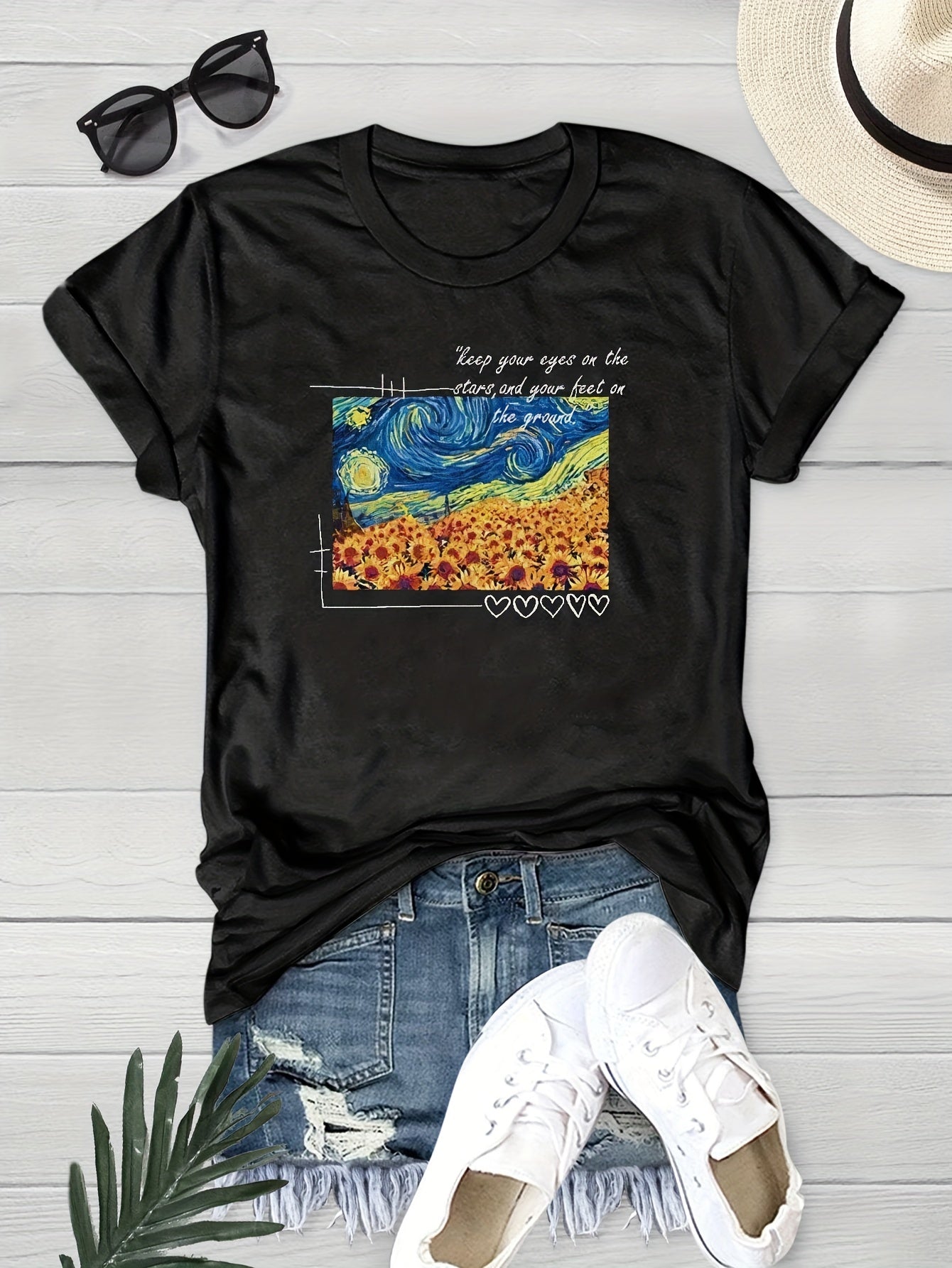 Graphic Casual T shirts Short Sleeve Round Neck Summer Sports Tee