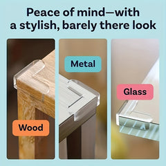 4pcs L shaped Children's Transparent Anti collision Corner Table