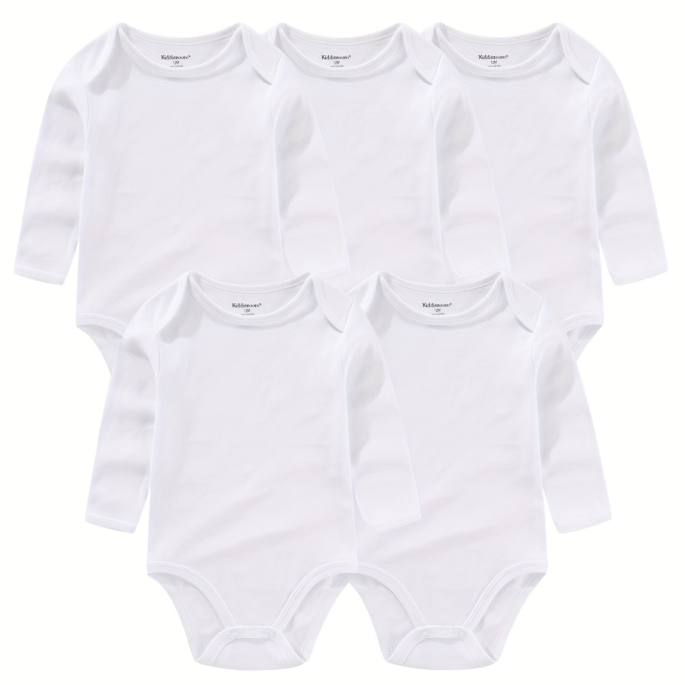 5Pcs Spring Autumn Unisex Long Sleeve Baby Boy Girl Bodysuits Cotton