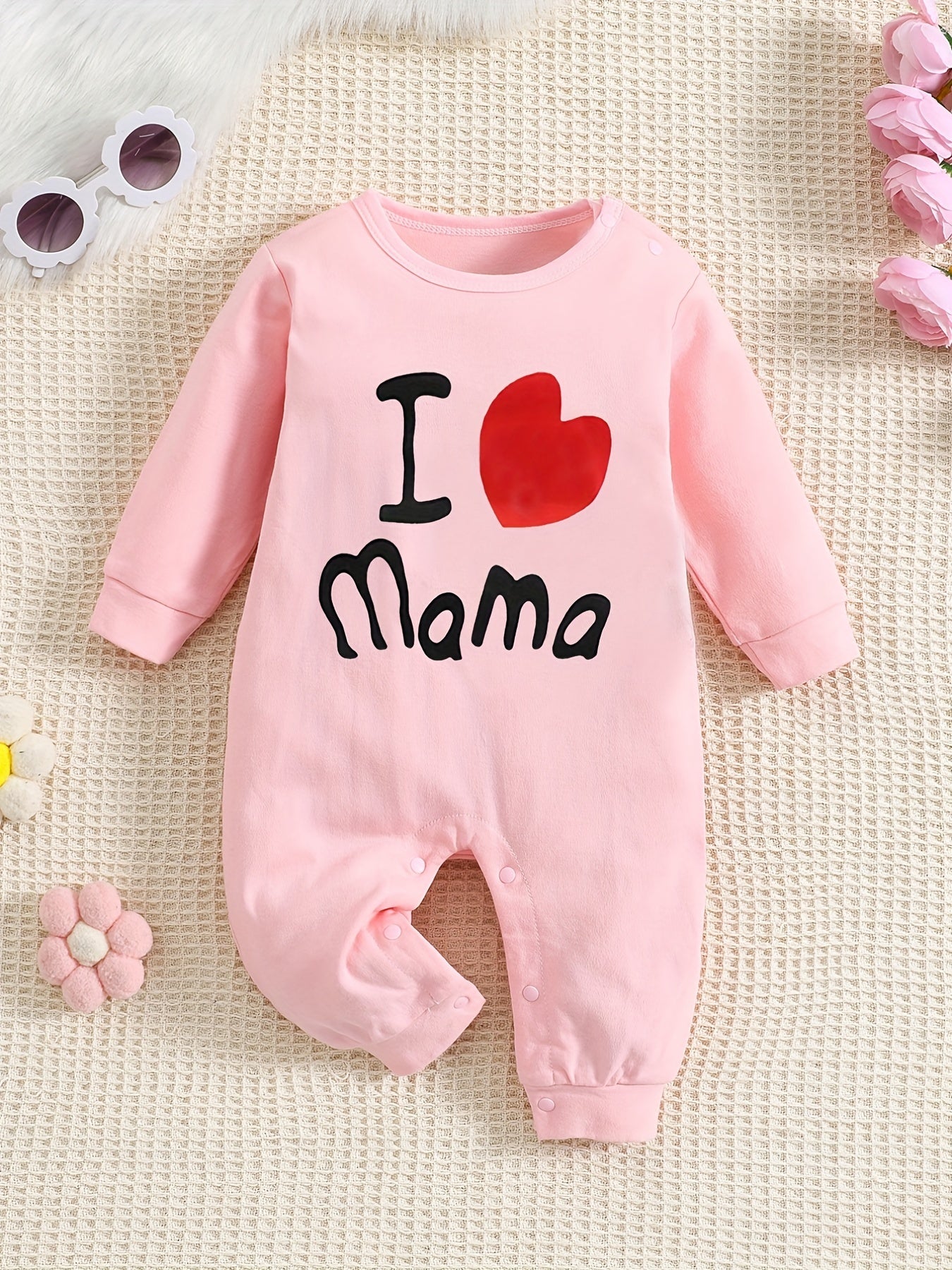 Mama&PaPa Baby Onesie Long Sleeve Cotton Unisex Newborn Romper