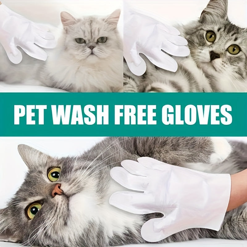 6pcs Disposable Pet Cleaning Gloves Wipes for Cats and Dogs