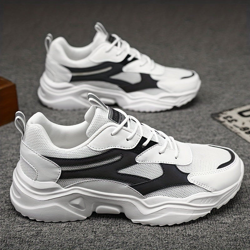 Men's Block Chunky Sneakers For Jogging Gym