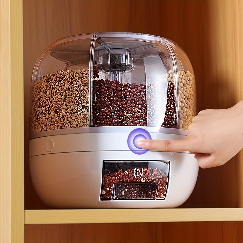 Large Capacity Food Storage Container 360 Rotating Rice Barrels