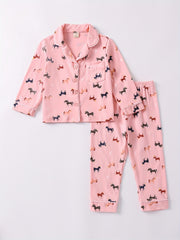 Girls 2pcs Unicorn Print Pajama Set