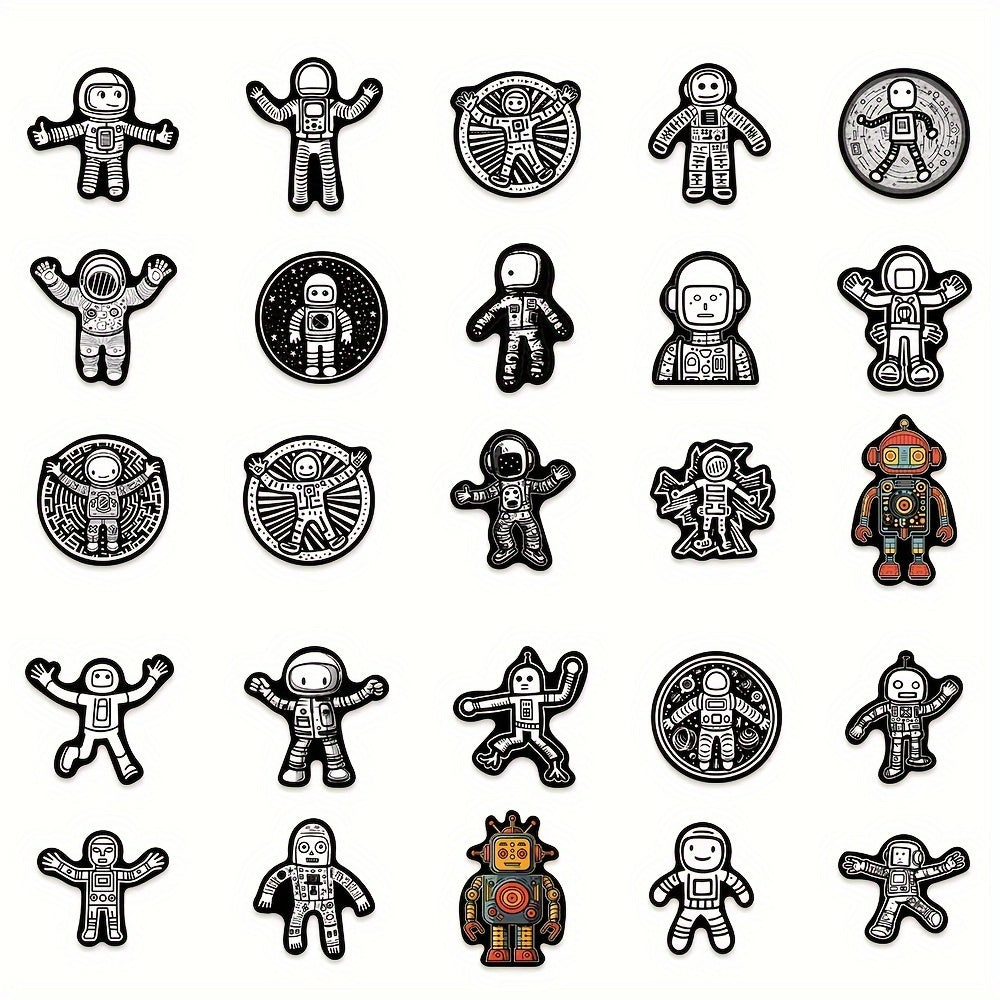 50pcs Aerospace Robot Series Stickers for Laptops Helmets Desktops