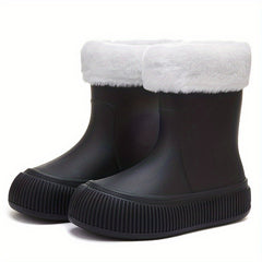 Thickened Warm Rain Boots Waterproof Short Boots Women's Rain Boots