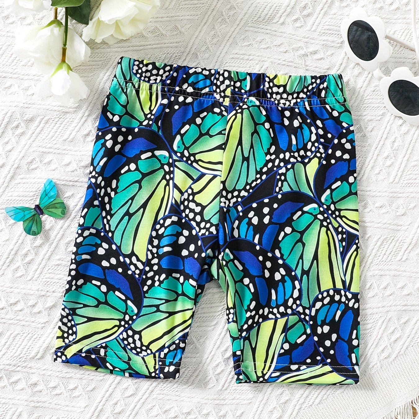 Toddler Girls Butterfly Graphic Biker Shorts Summer Clothes
