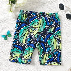 Toddler Girls Butterfly Graphic Biker Shorts Summer Clothes