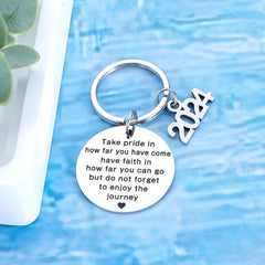 Stainless Steel Keychain Graduation Gift Backpack Pendant Small Gift
