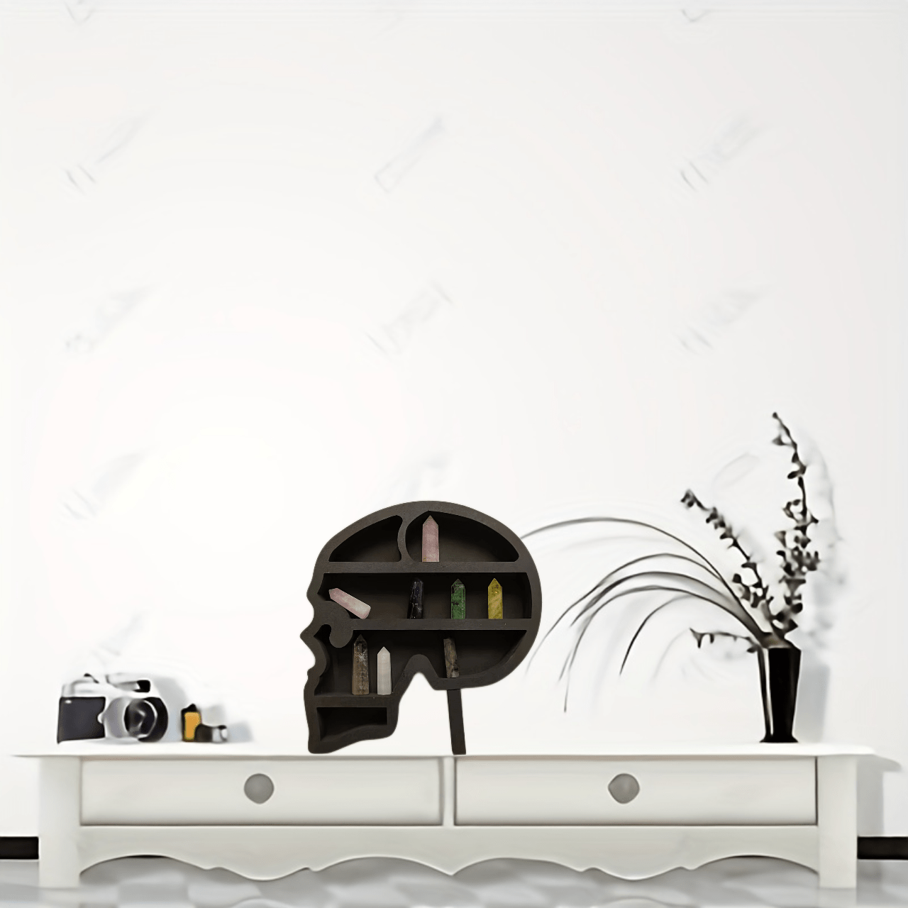 Skull Crystal Stand Gothic Display Shelf