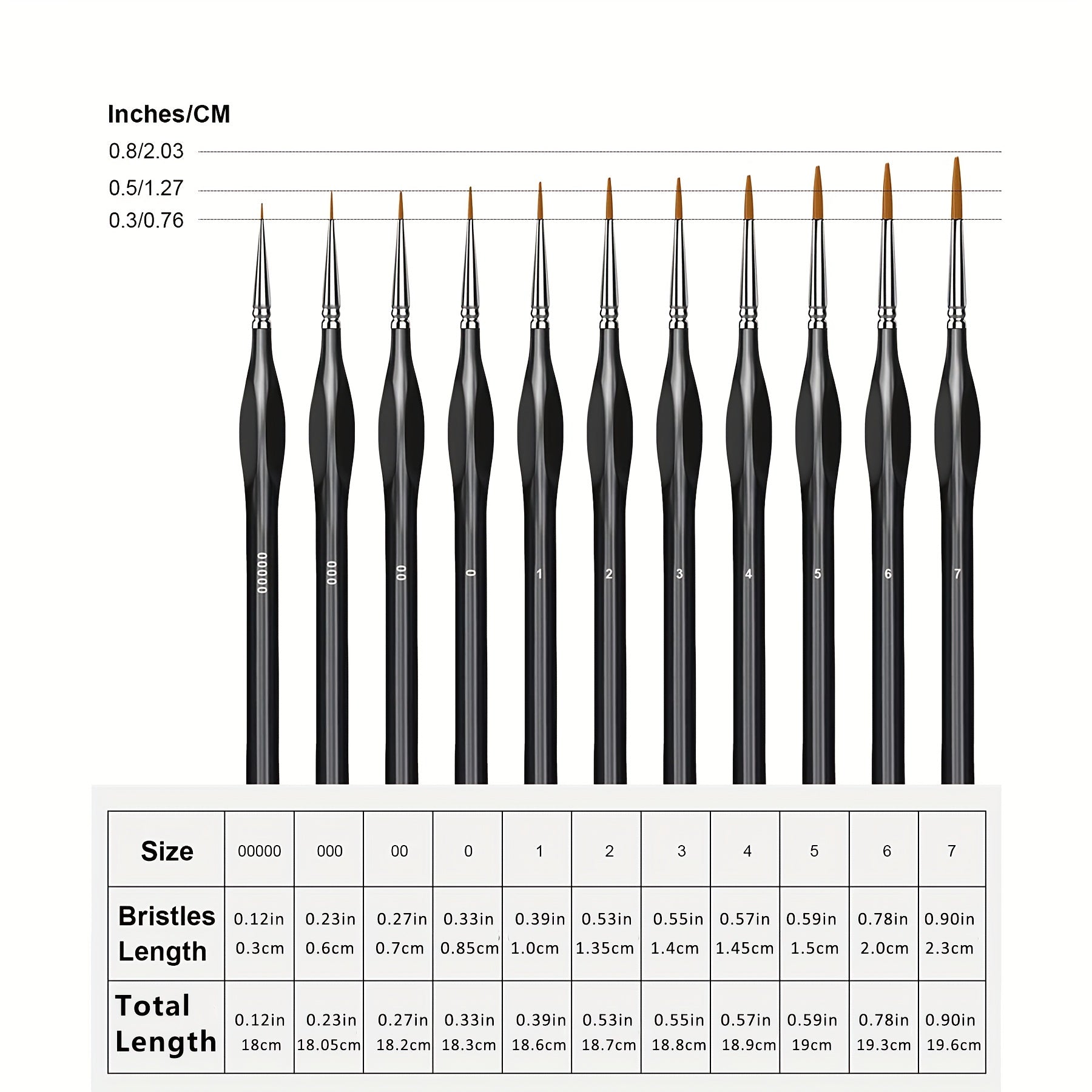 Detail Paint Brush Nylon Bristle Brush Hook Line Painting Brush