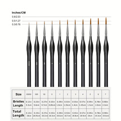Detail Paint Brush Nylon Bristle Brush Hook Line Painting Brush