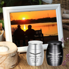 Small Stainless Steel Pet Urn Dog Ashes Container Ashes Holder Memorial