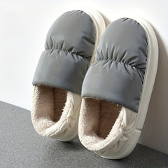 Men's Soft Plush Cozy House Slippers Anti-skid Slip-on Shoes