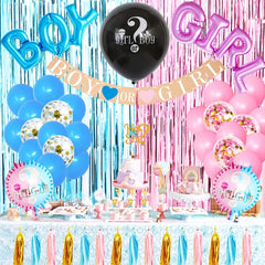 Gender Reveal Party 105pcs Decoration Set with 36" Balloon Pink & Blue Balloons