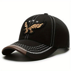 Men's Spring Baseball Cap Eagle Embroidered Peaked Cap