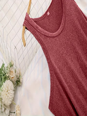 3 Pack Plus Size Lounge Dress Set Women's Plus Solid Round Neck Plain Tank